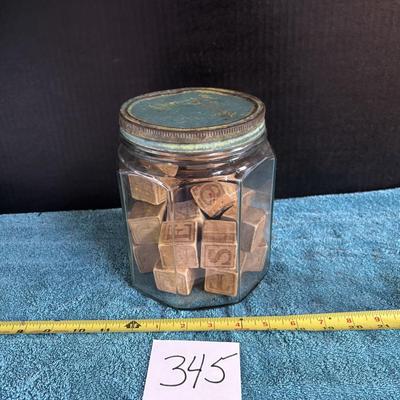 Vintage Jar of Blocks