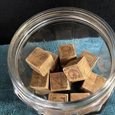 Vintage Jar of Blocks