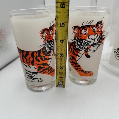 Vintage 1960’s Esso Tiger Frosted Pitcher and Tumblers