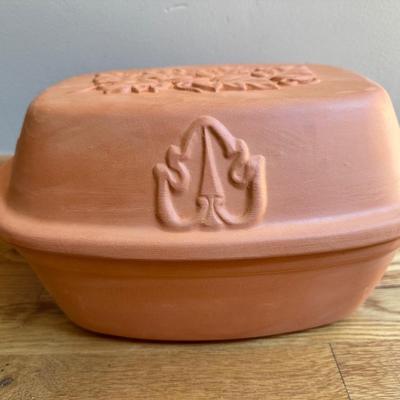 Vintage Red Clay Lidded Roaster