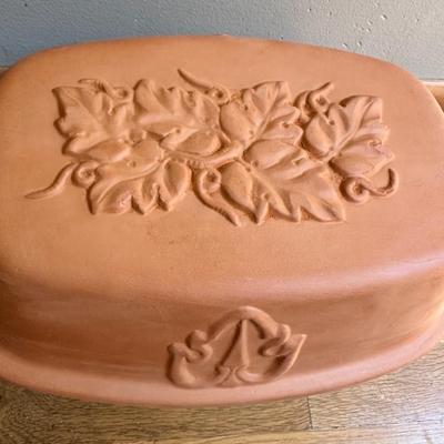 Vintage Red Clay Lidded Roaster