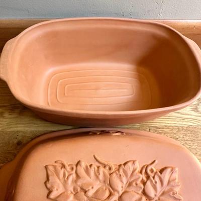 Vintage Red Clay Lidded Roaster
