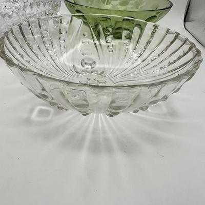 Assortment of Vintage Glass Serving Bowls, Cut Glass, EAPG, etc