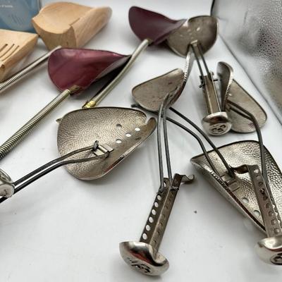 Large Collection of Vtg Shoe Trees, Wood and Metal