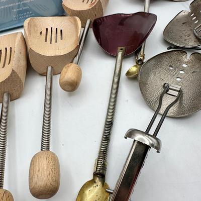 Large Collection of Vtg Shoe Trees, Wood and Metal