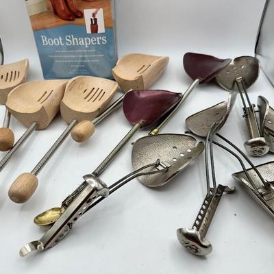 Large Collection of Vtg Shoe Trees, Wood and Metal