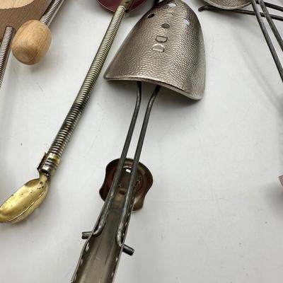 Large Collection of Vtg Shoe Trees, Wood and Metal