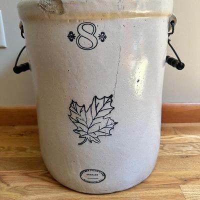 Antique Western Stoneware Company 8 Gallon Crock w/Handles