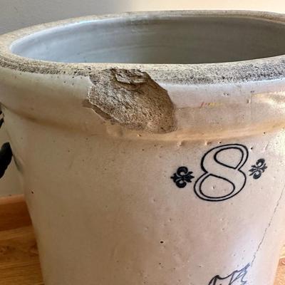 Antique Western Stoneware Company 8 Gallon Crock w/Handles