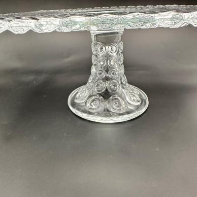 Stunning 1940’s LE Smith Diamond Line Cake Stand