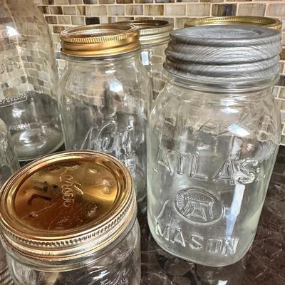 More Jars! Assorted Canning Jars, Vintage Metal Canning Lids