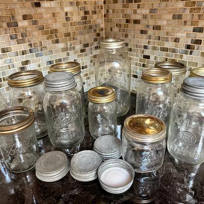 More Jars! Assorted Canning Jars, Vintage Metal Canning Lids