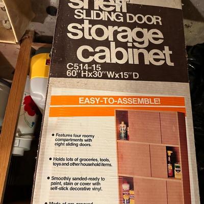 New in Box! Sliding Door Storage Cabinet