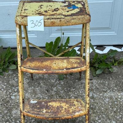Vintage Metal step Stool