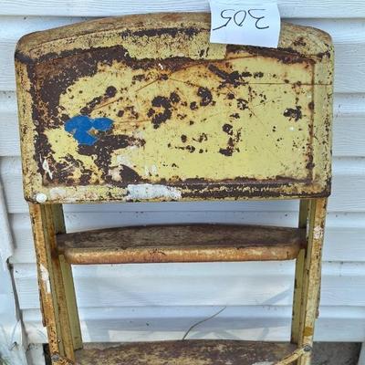 Vintage Metal step Stool