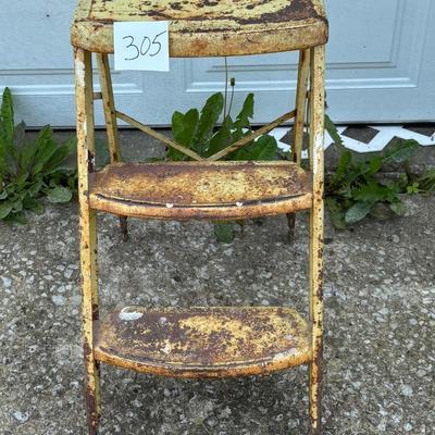 Vintage Metal step Stool