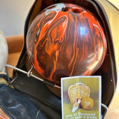 Vintage 1970’s Brunswick Bowling Bags and Balls