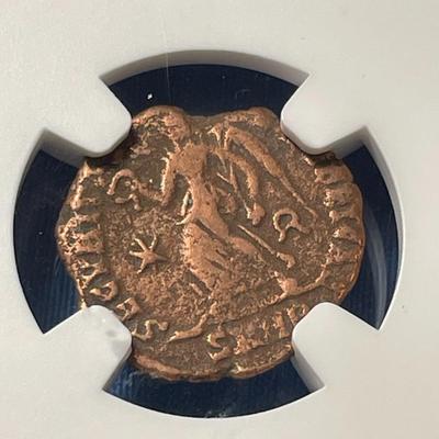 NGC CERTIFIED EASTERN ROMAN EMPIRE VALENS 364-378AD AE3 NUMMUS GENUINE COIN AS PICTURED. (COIN #639).