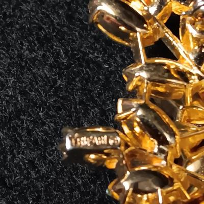 TRIFARI BROOCH AND CLIP ON EARRINGS