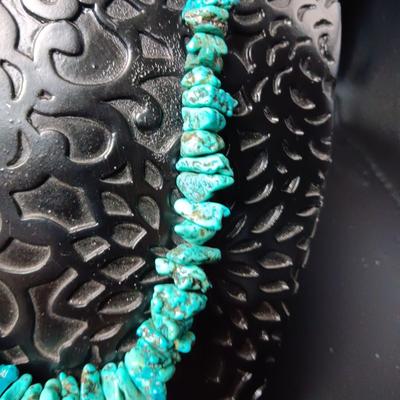 NAVAJO TURQUOISE NUGGET 24" NECKLACE