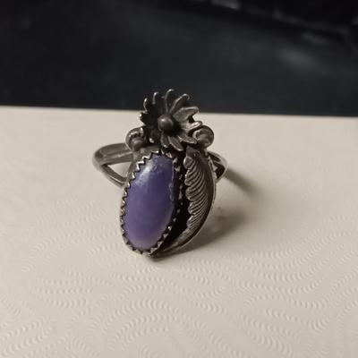2 STERLING NATIVE AMERICAN MADE RINGS SIZES 4 & 6 1/4