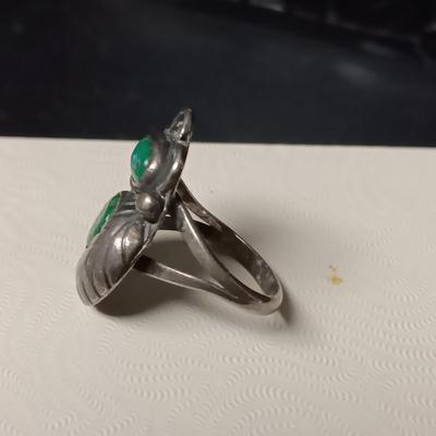 2 STERLING NATIVE AMERICAN MADE RINGS SIZES 4 & 6 1/4