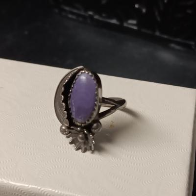 2 STERLING NATIVE AMERICAN MADE RINGS SIZES 4 & 6 1/4