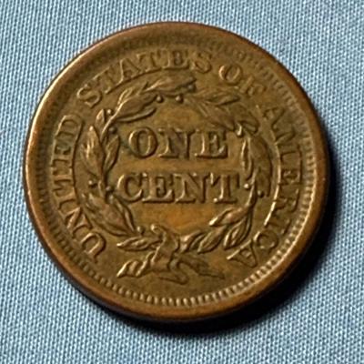 1854 CIRCULATED CONDITION U.S. LARGE CENT AS PICTURED.