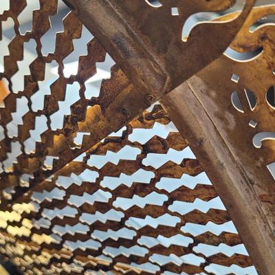 Brass Griffin "Peacock" Style Fireplace Screen (G-EL)