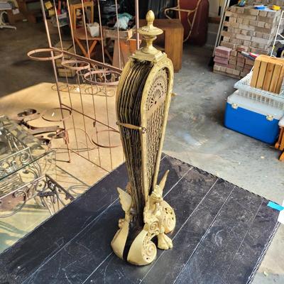 Brass Griffin "Peacock" Style Fireplace Screen (G-EL)