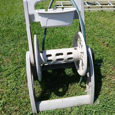 Suncast Hose Reel with Crank and Storage Tray