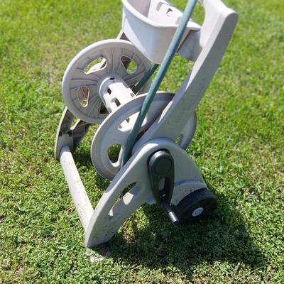 Suncast Hose Reel with Crank and Storage Tray