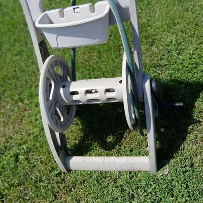 Suncast Hose Reel with Crank and Storage Tray