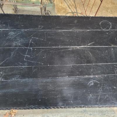 Black Wicker and Wood Table (G-EL)