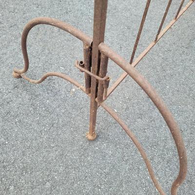 Rustic Wrought Iron Plant Stand & Small Three Pot Stand (G-EL)