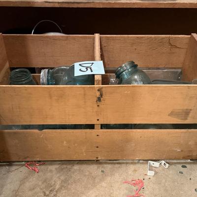 D5-Canning jars w/ wood box
