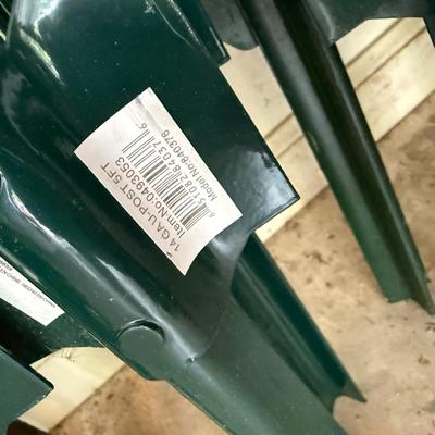 Green Fence Posts and Wired Fencing and More (G-BM)