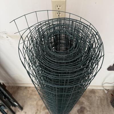 Green Fence Posts and Wired Fencing and More (G-BM)