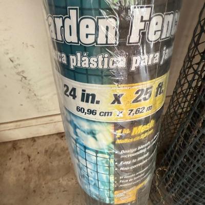 Green Fence Posts and Wired Fencing and More (G-BM)