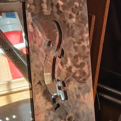 Very heavy Southwestern Metal Mirror with Native-Inspired Cutouts