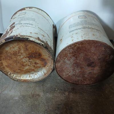 Pair of Vintage Phillips 66 Oil Cans