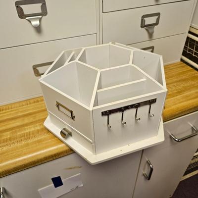 White Stack Storage Drawers & Shelves (BF2-JS)