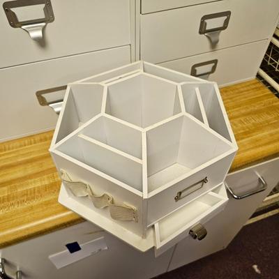 White Stack Storage Drawers & Shelves (BF2-JS)