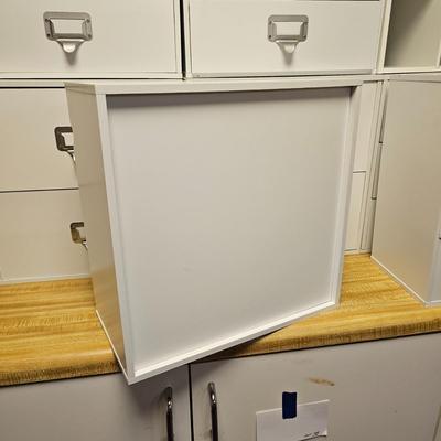 White Stack Storage Drawers & Shelves (BF2-JS)