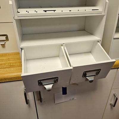 White Stack Storage Drawers & Shelves (BF2-JS)