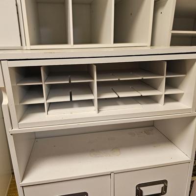 White Stack Storage Drawers & Shelves (BF2-JS)