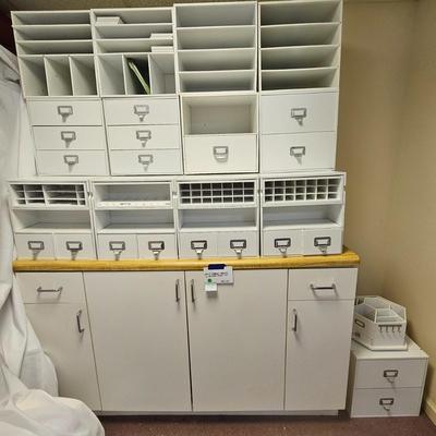 White Stack Storage Drawers & Shelves (BF2-JS)