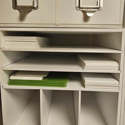 White Stack Storage Drawers & Shelves (BF2-JS)