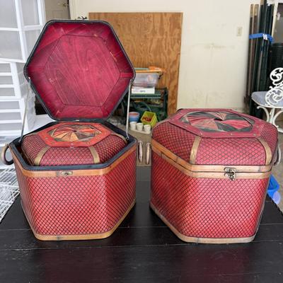 Four Matching Decorative Hat Boxes (PB-BM)