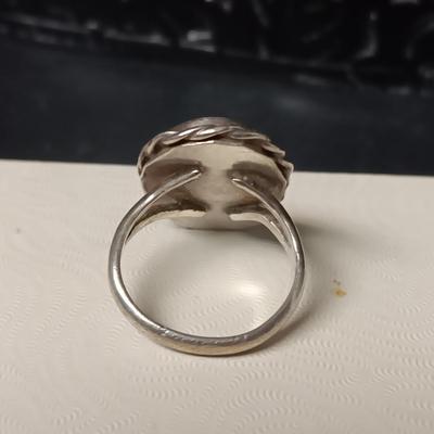 STERLING AND TURQUOISE RING SIZE 7